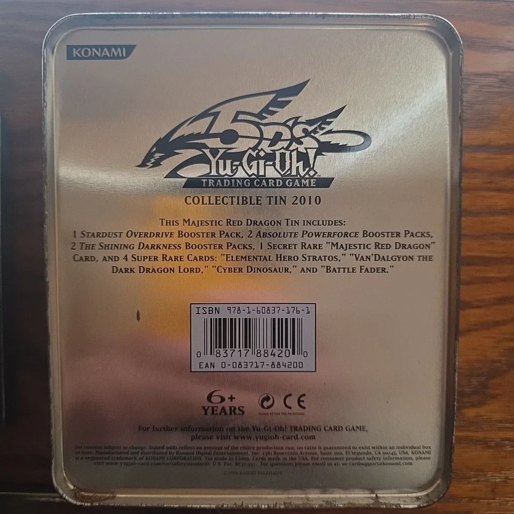 3 YuGiOh Empty Collectible Tins Majestic‎ Dragon, Elemental Hero, Crystal Beast
